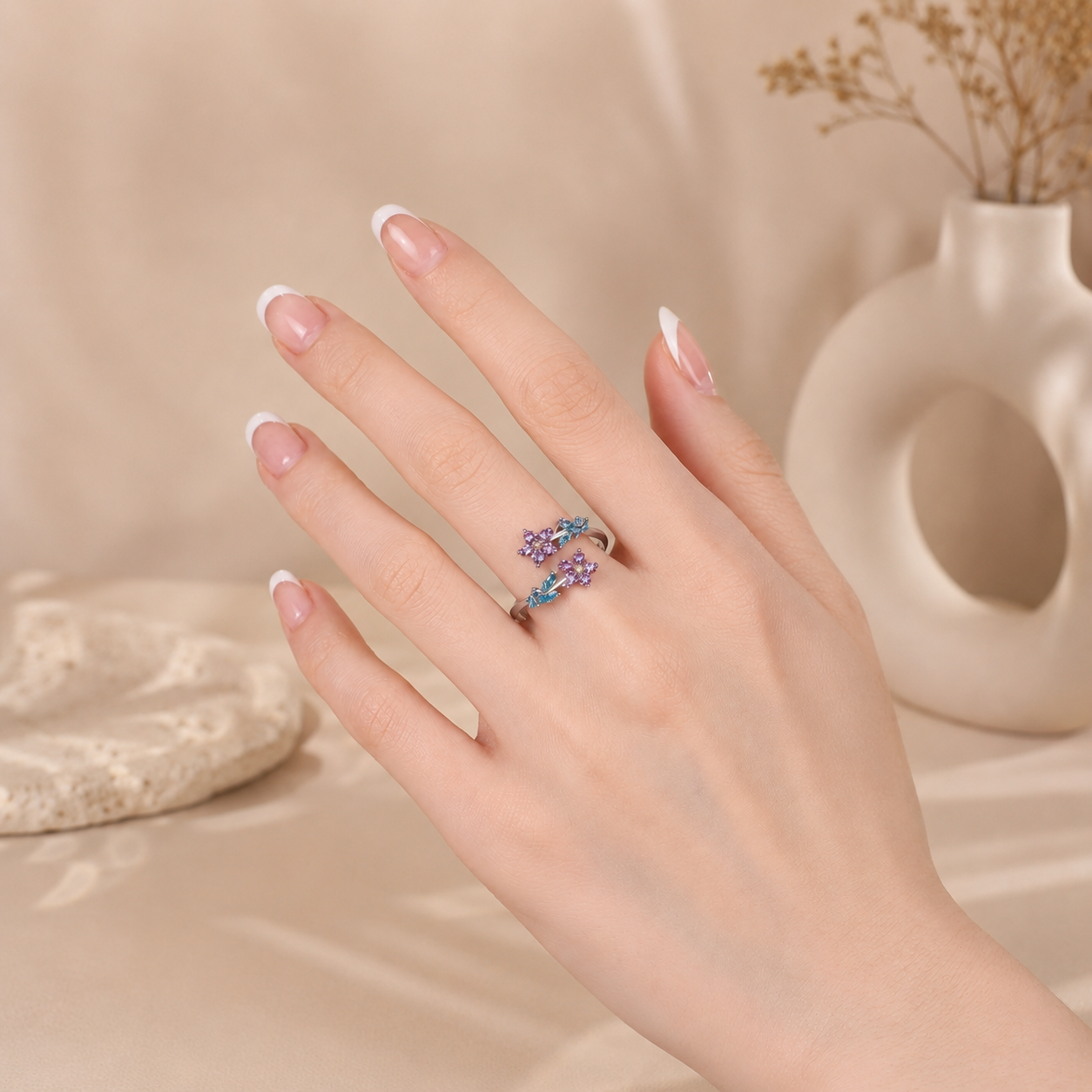 Forget Me Not Flower Ring