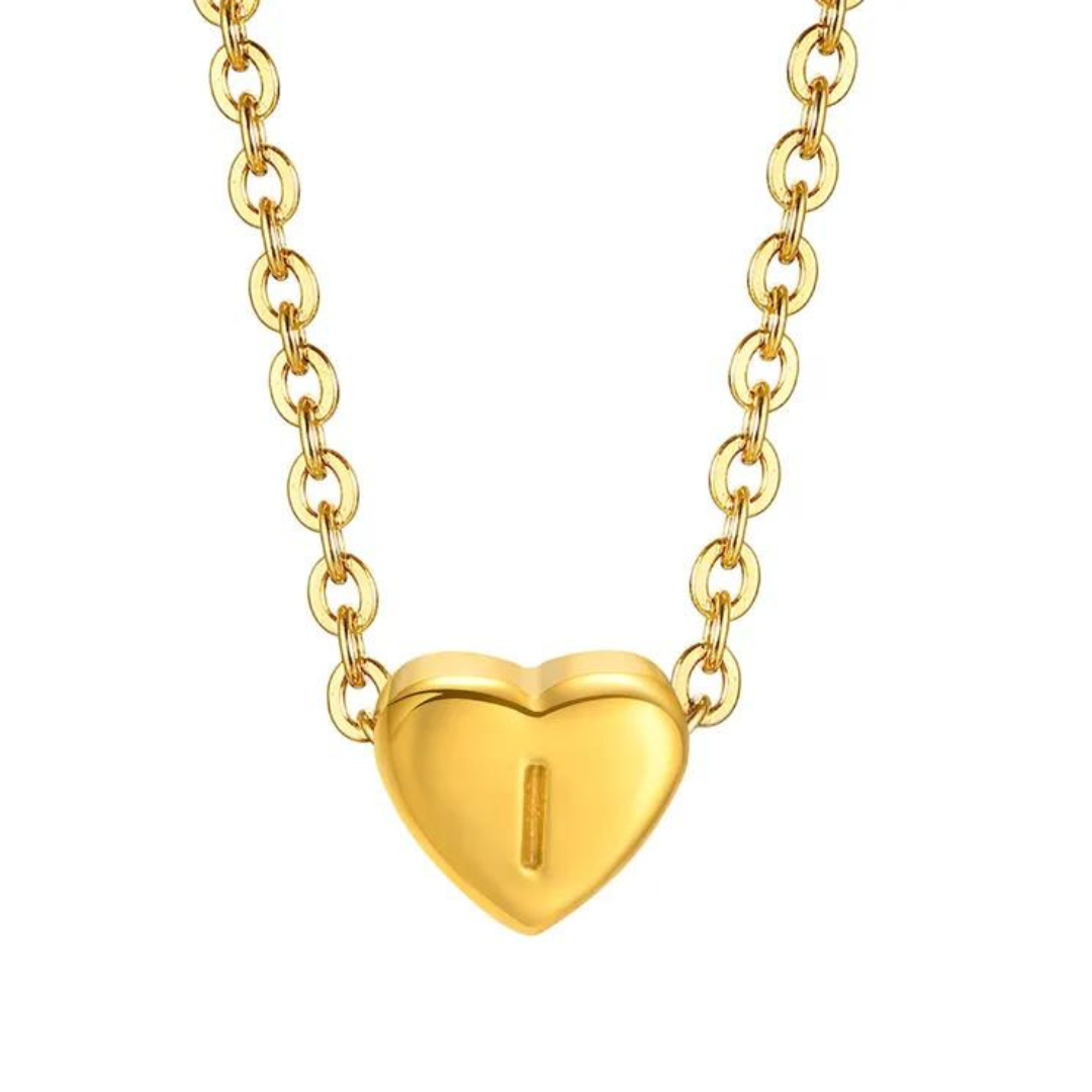 initial heart necklace