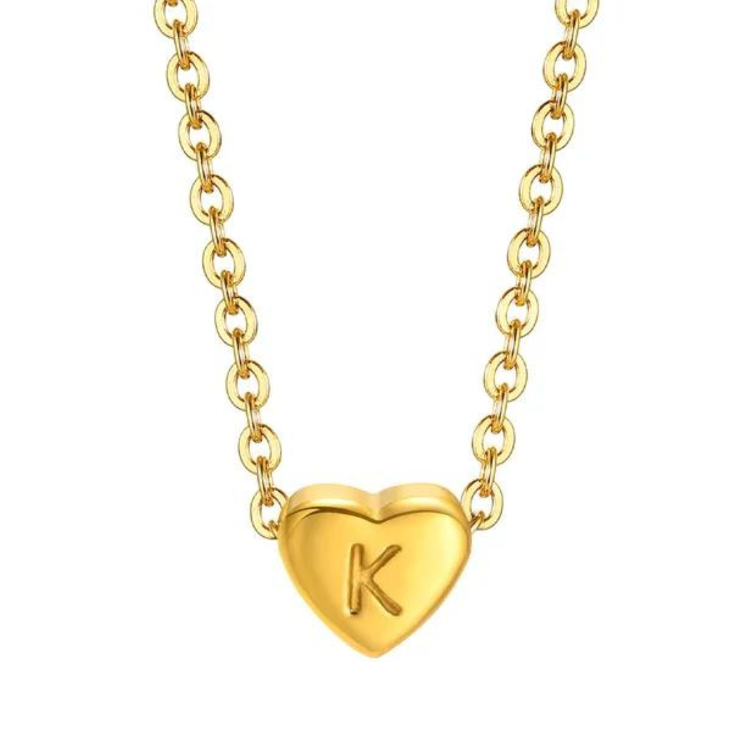 initial heart necklace