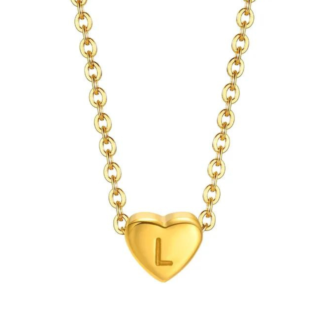 initial heart necklace