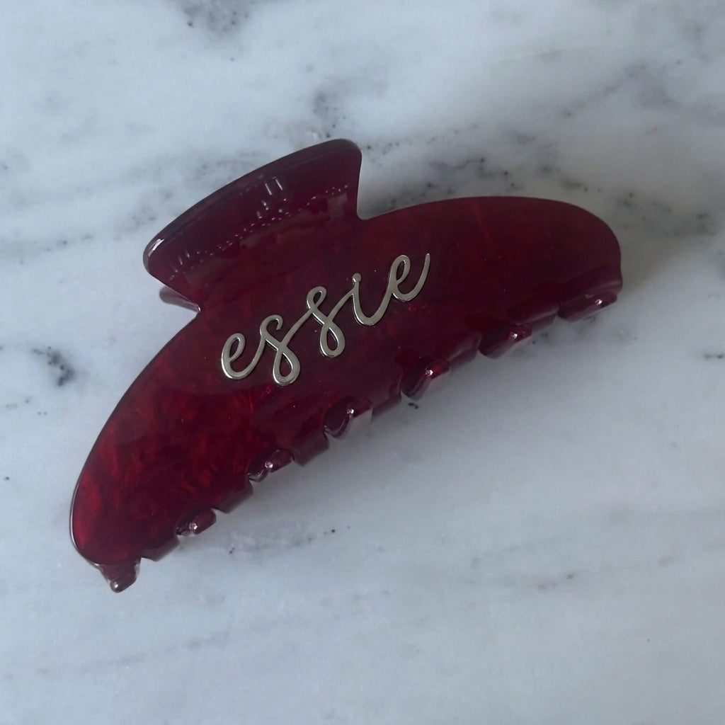 Personalised Signature Paddle Hair Claw Clip