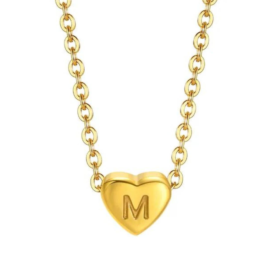 initial heart necklace