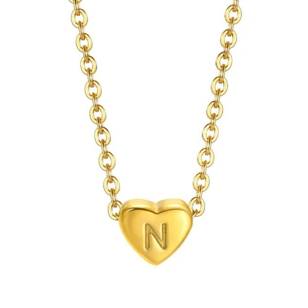 initial heart necklace
