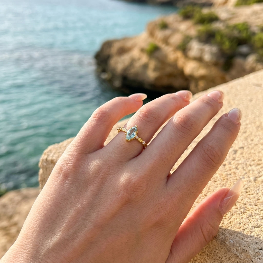 Marina Blue Gemstone Ring