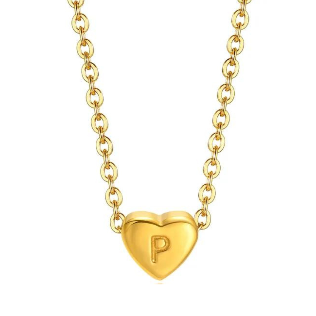 initial heart necklace