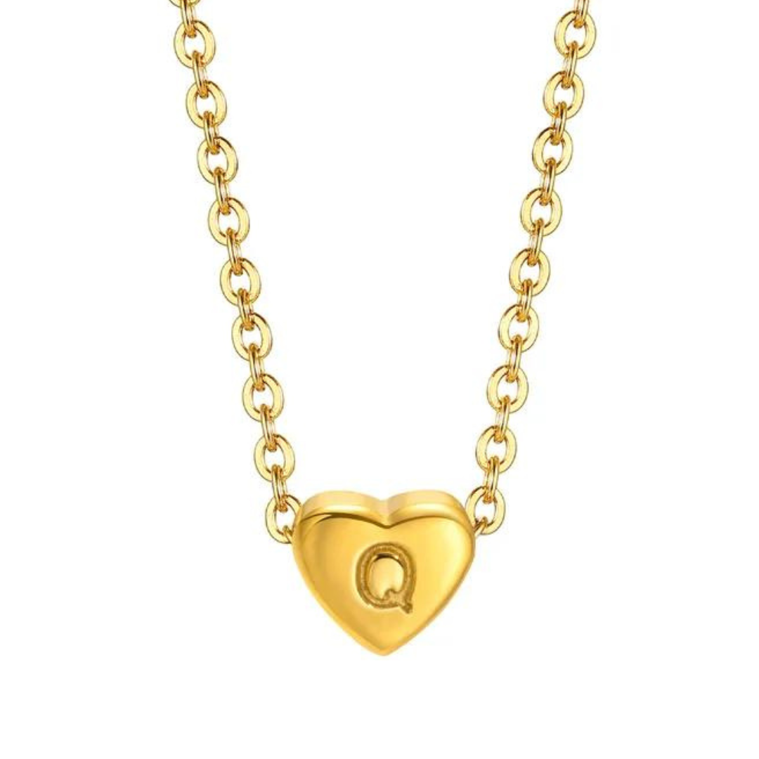 initial heart necklace