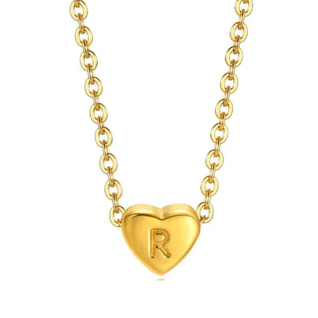 initial heart necklace