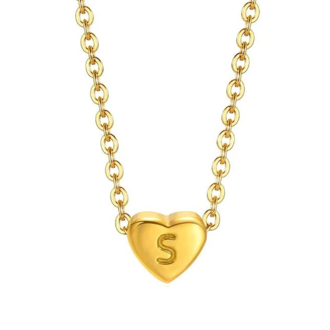 initial heart necklace