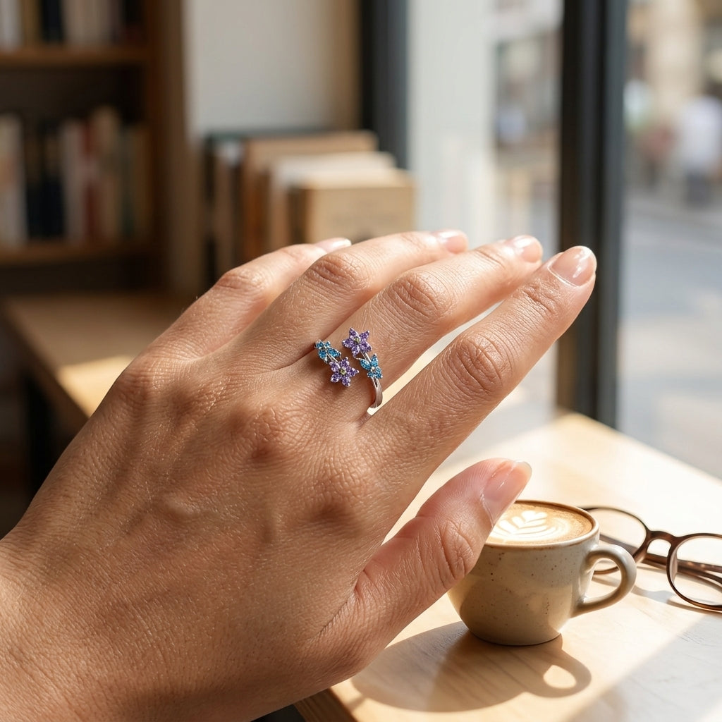 Forget Me Not Flower Ring