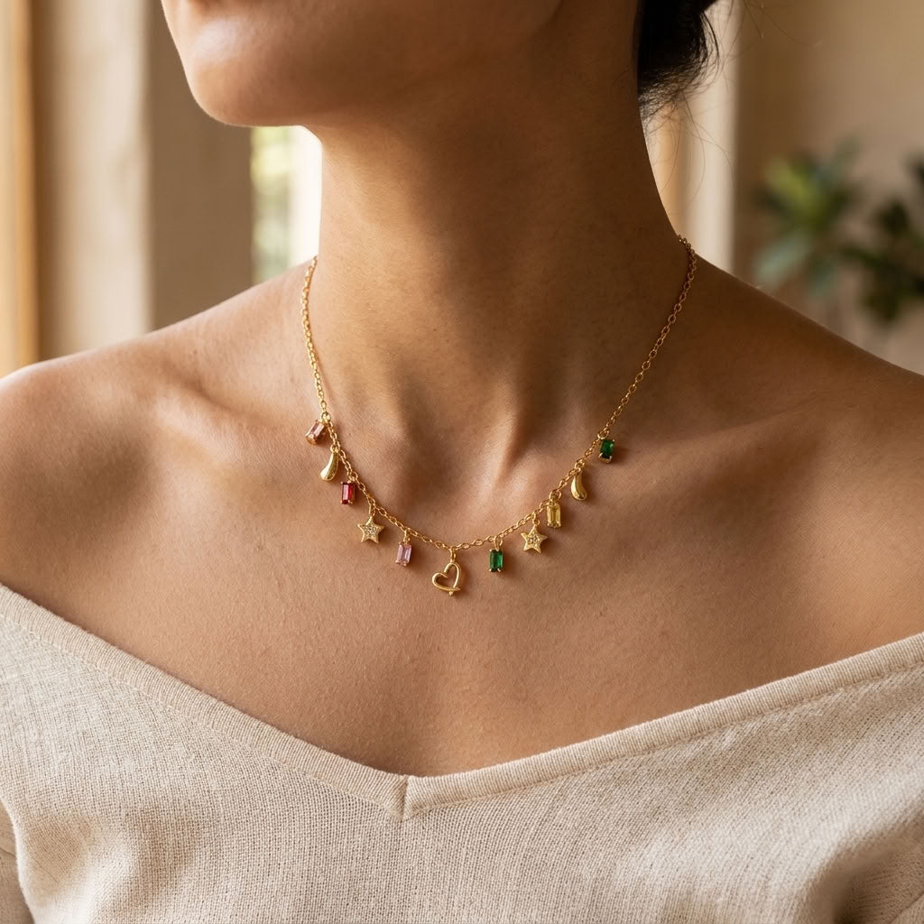 Confetti Charm Necklace