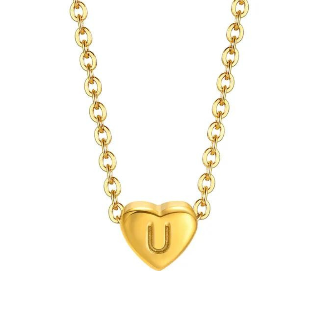 initial heart necklace