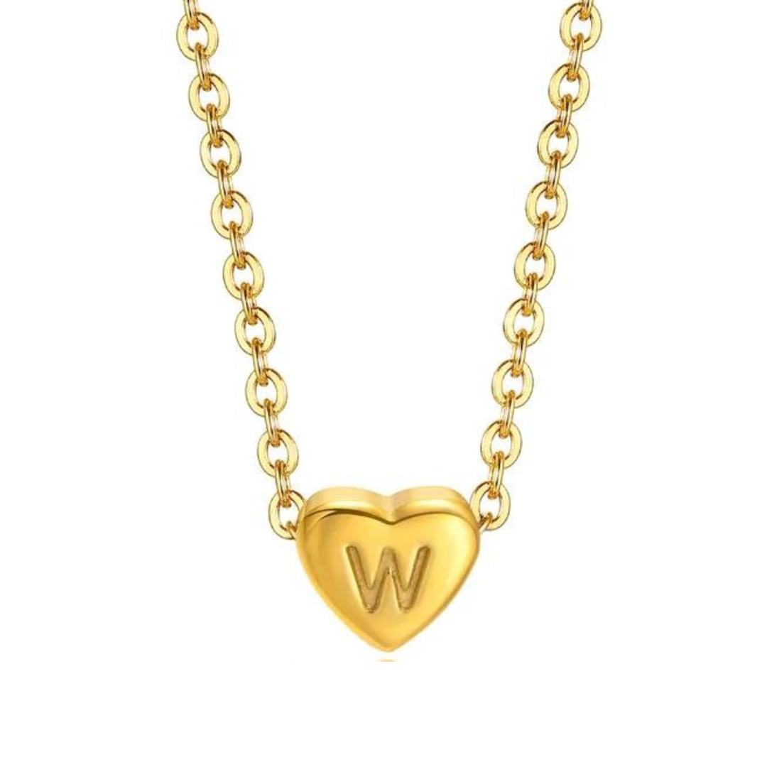 initial heart necklace