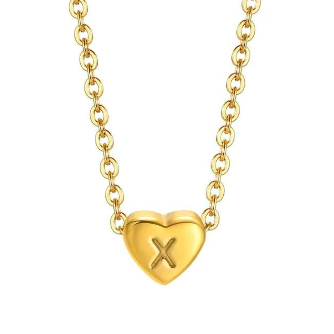 initial heart necklace