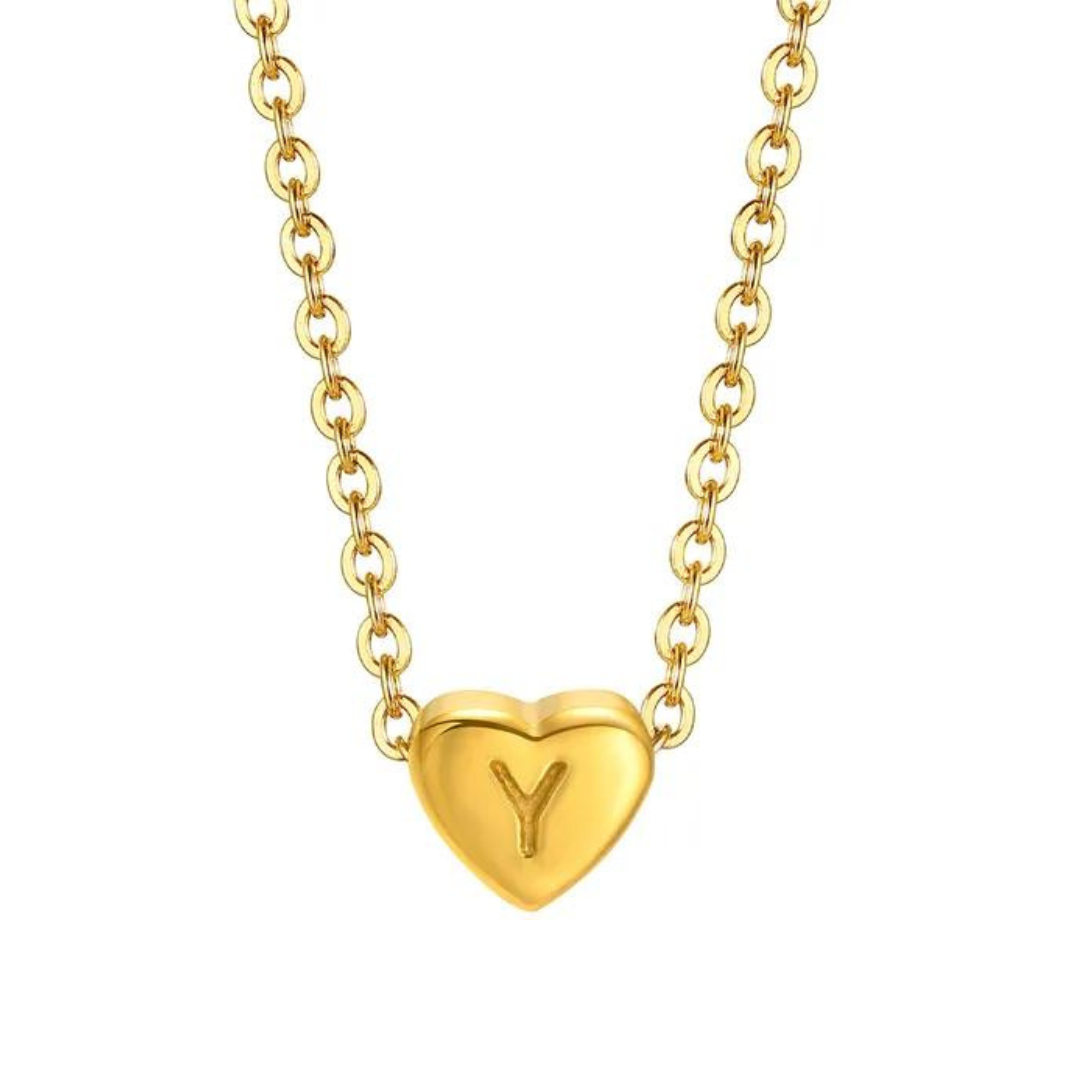 initial heart necklace