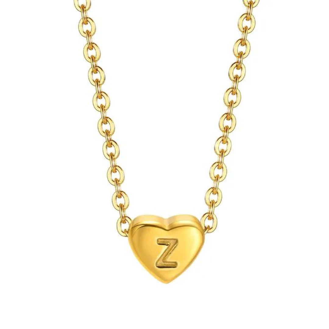 initial heart necklace