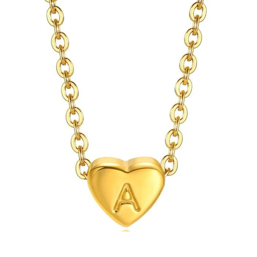 initial heart necklace