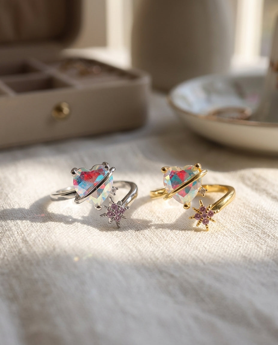 Orbit Heart Ring
