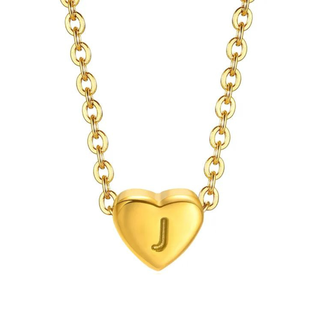 initial heart necklace