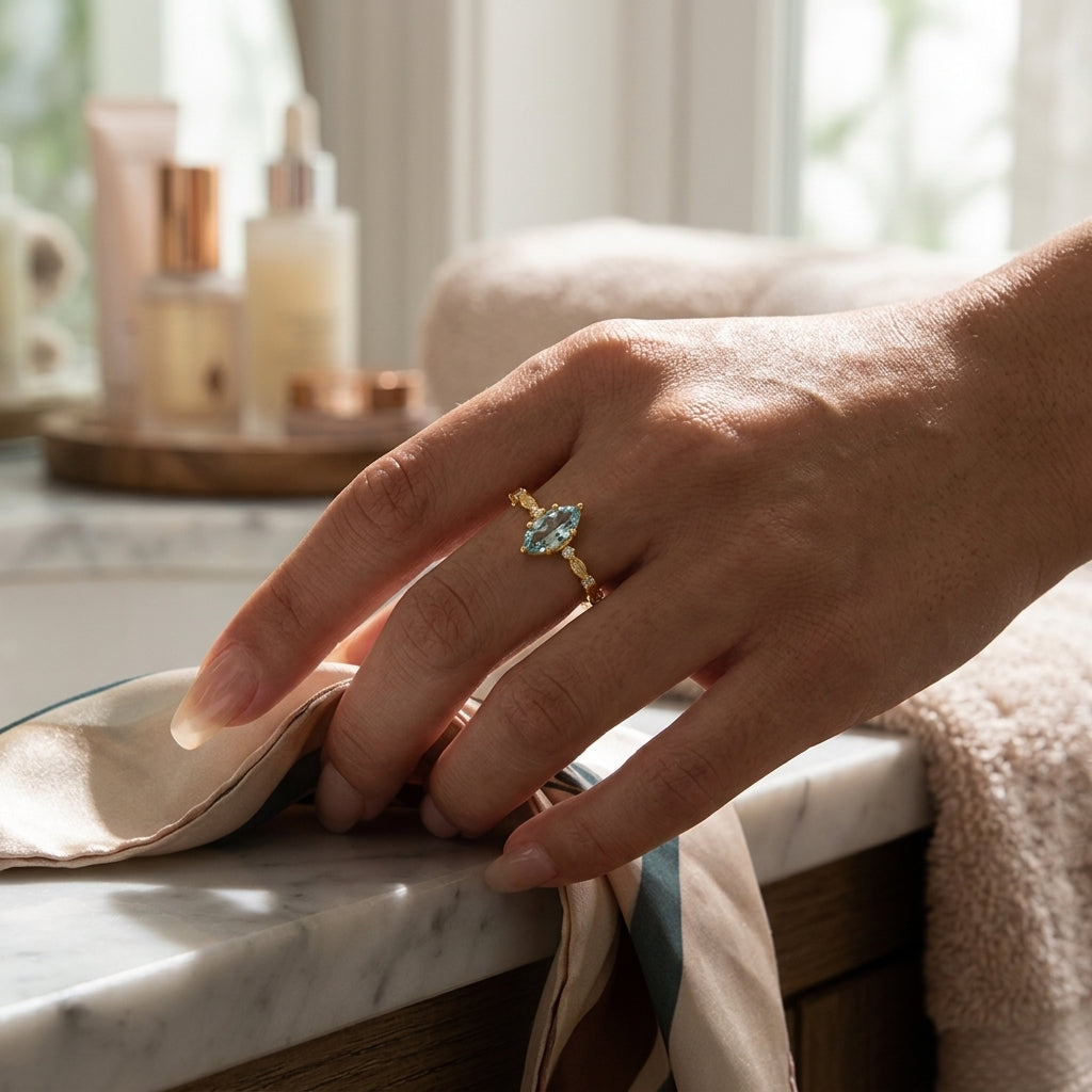Marina Blue Gemstone Ring
