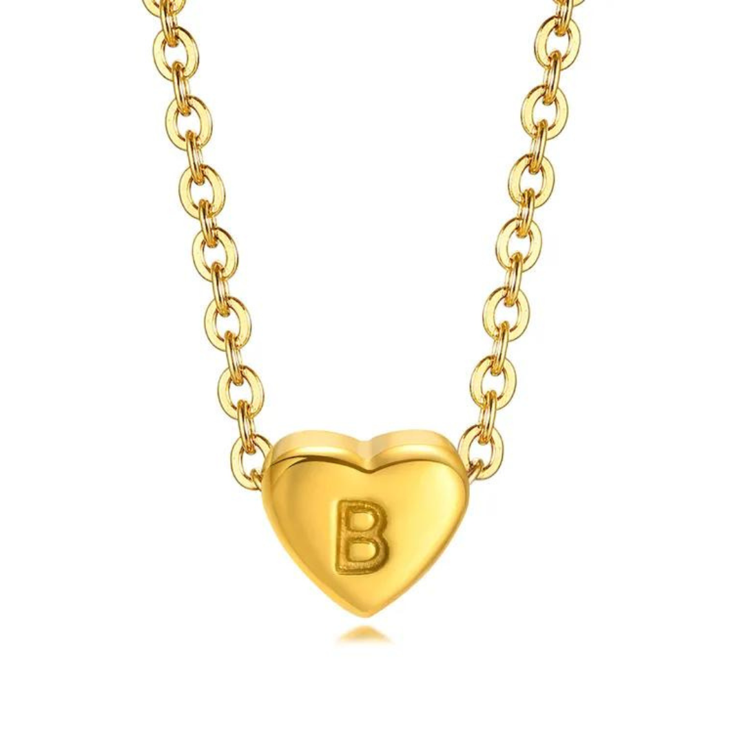 initial heart necklace