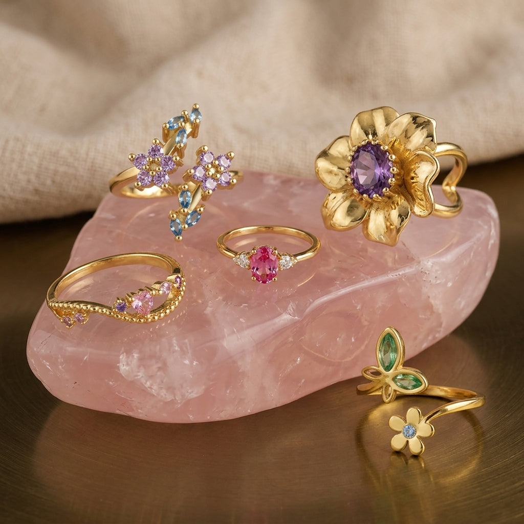 Rosalie Pink Gem Ring
