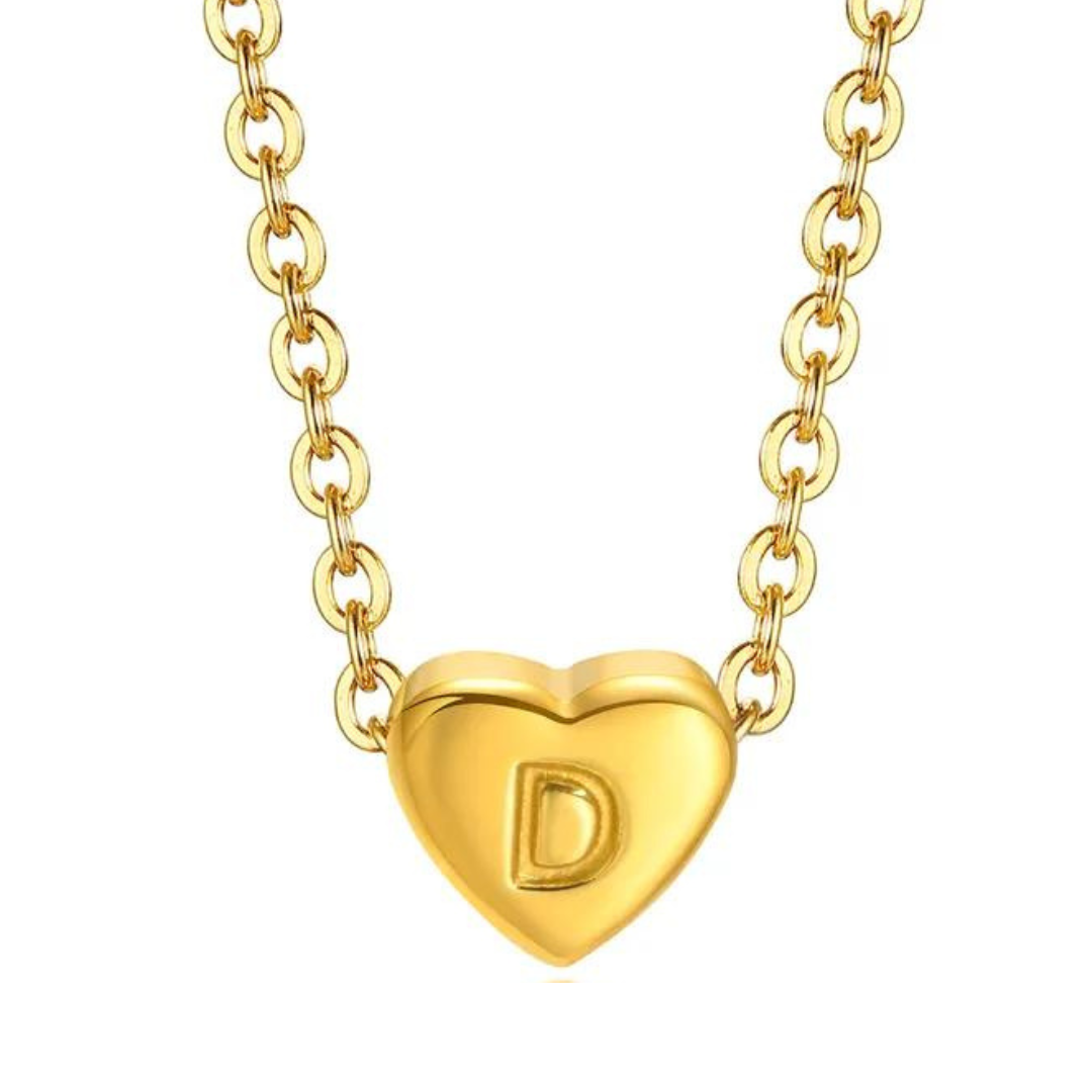 initial heart necklace