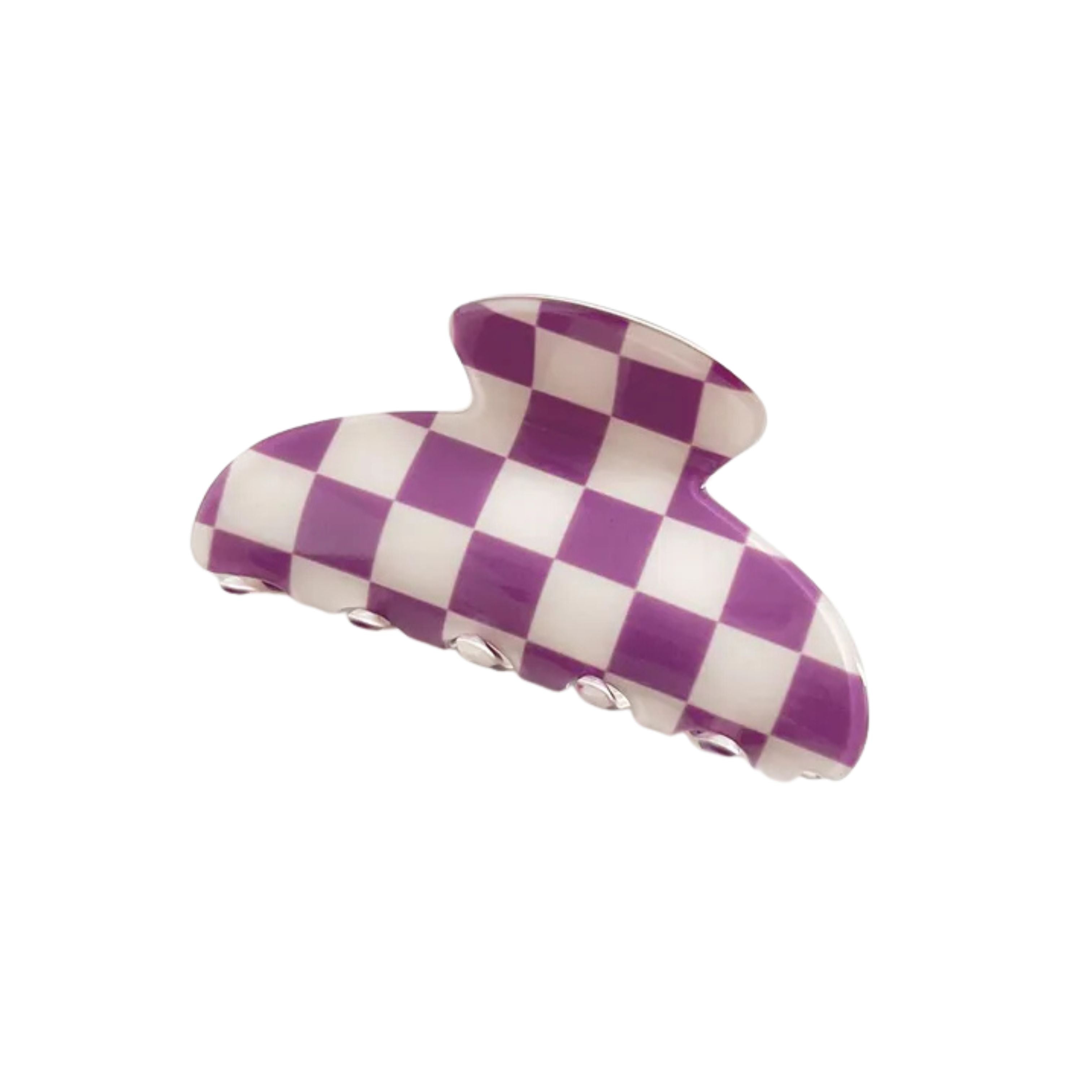 Checkered Hair Claw Clip