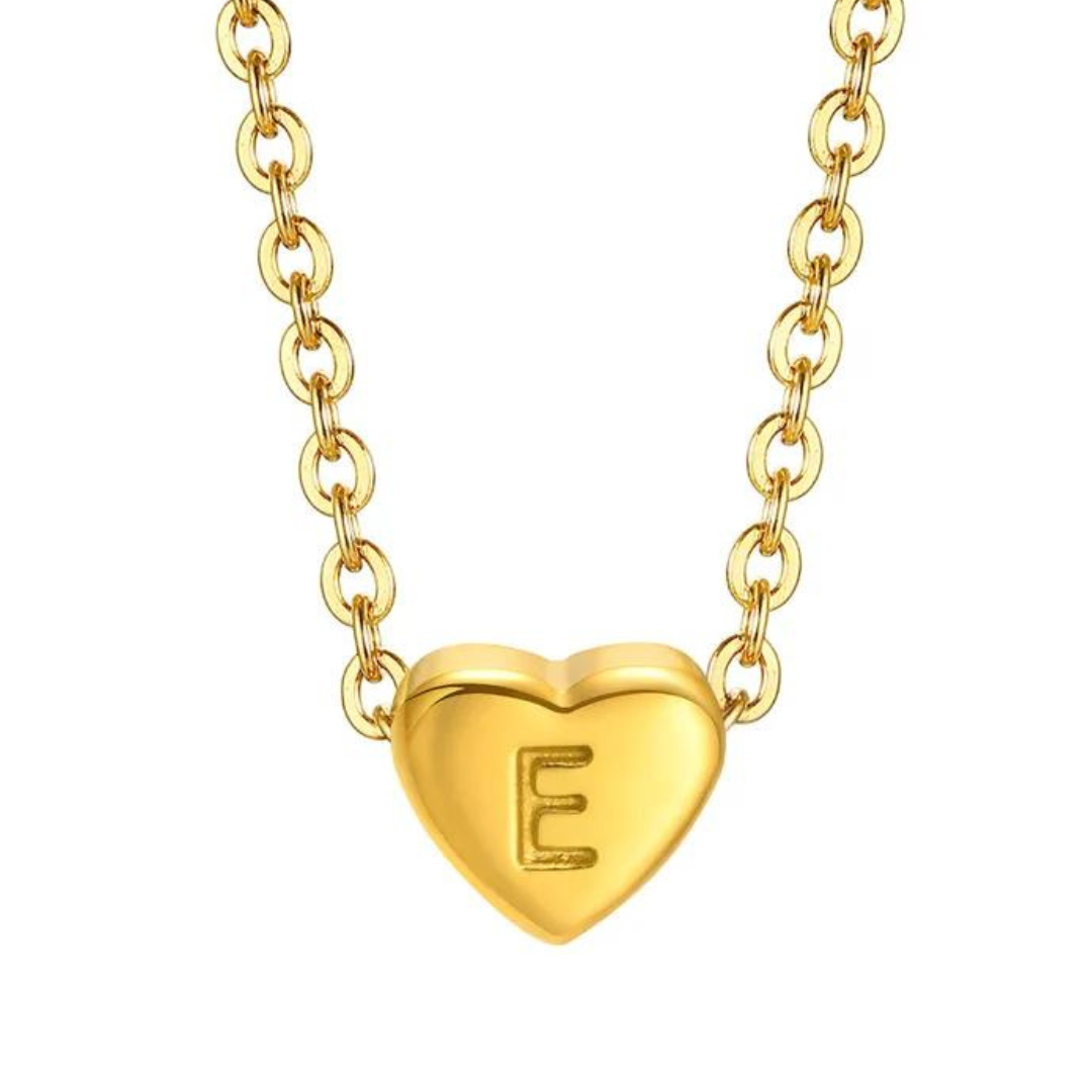 initial heart necklace