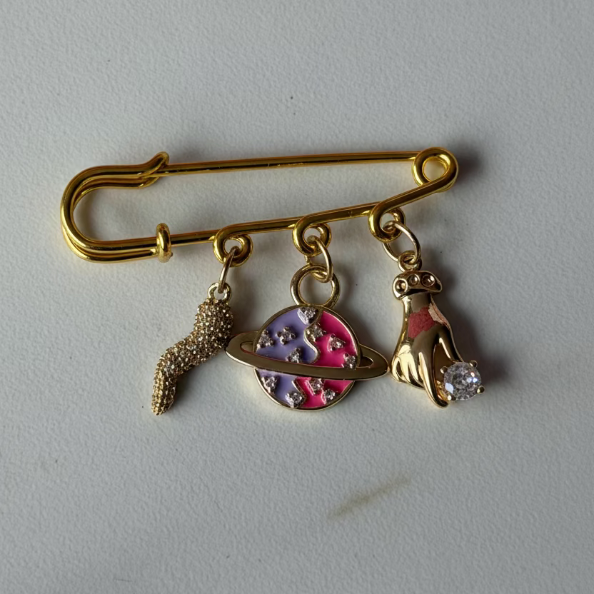 Custom Safety Pin Brooch