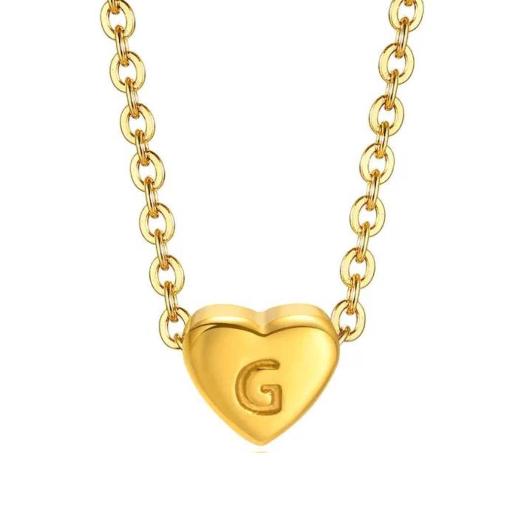 initial heart necklace