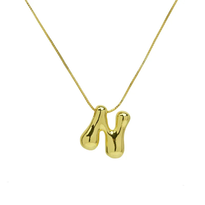 groovy balloon letter necklace