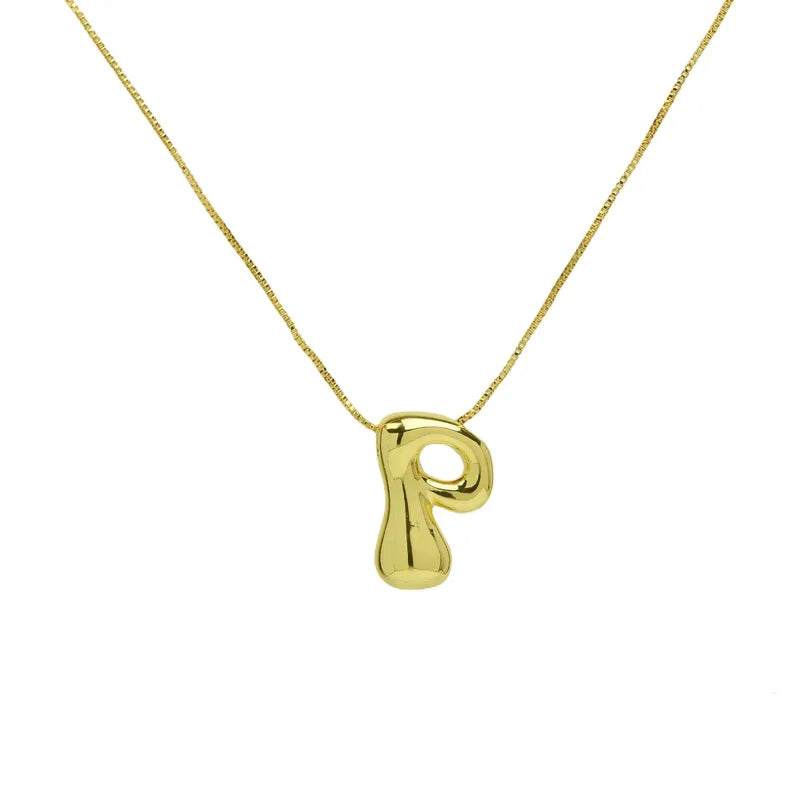 groovy balloon letter necklace