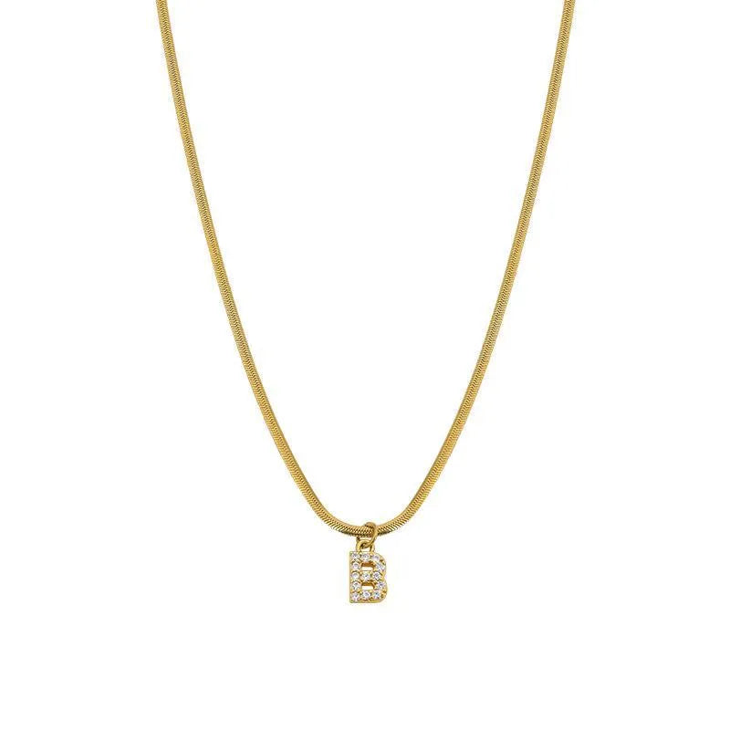 Alphabet Snake Chain Necklace