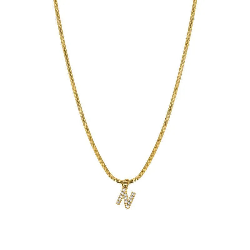 Alphabet Snake Chain Necklace
