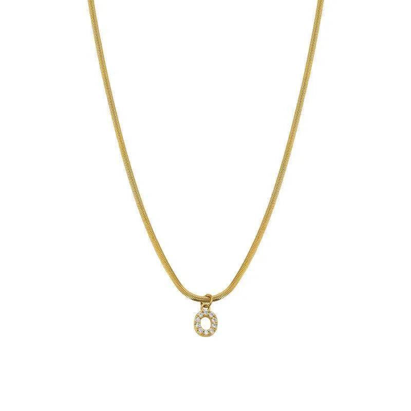 Alphabet Snake Chain Necklace