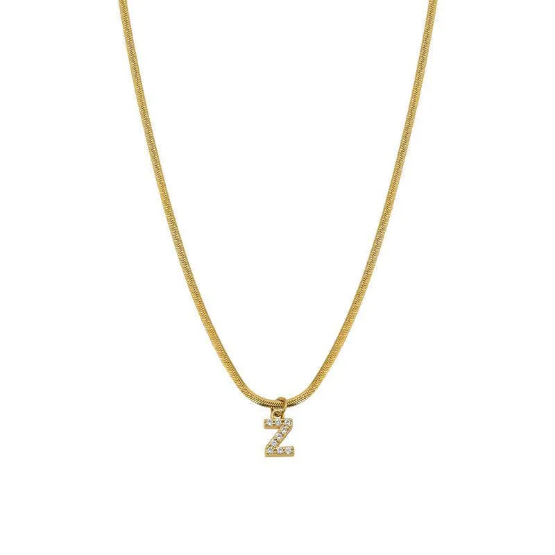 Alphabet Snake Chain Necklace