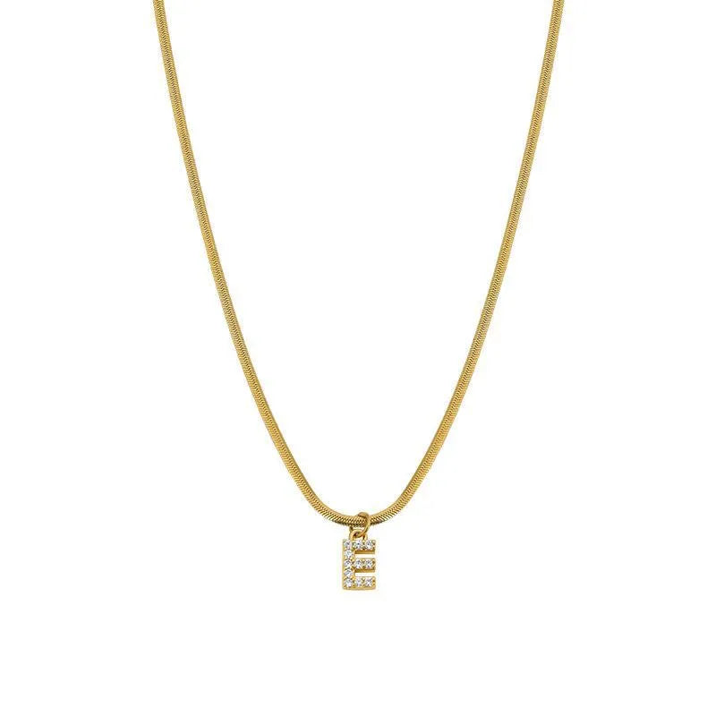 Alphabet Snake Chain Necklace
