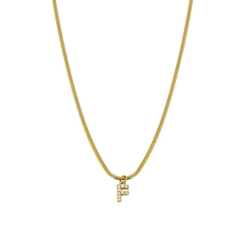 Alphabet Snake Chain Necklace