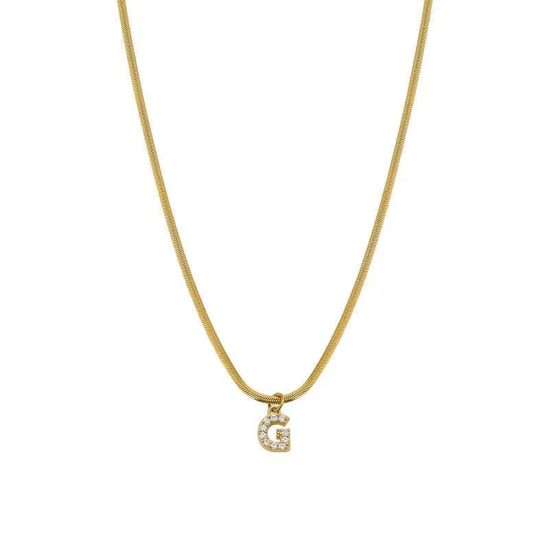 Alphabet Snake Chain Necklace