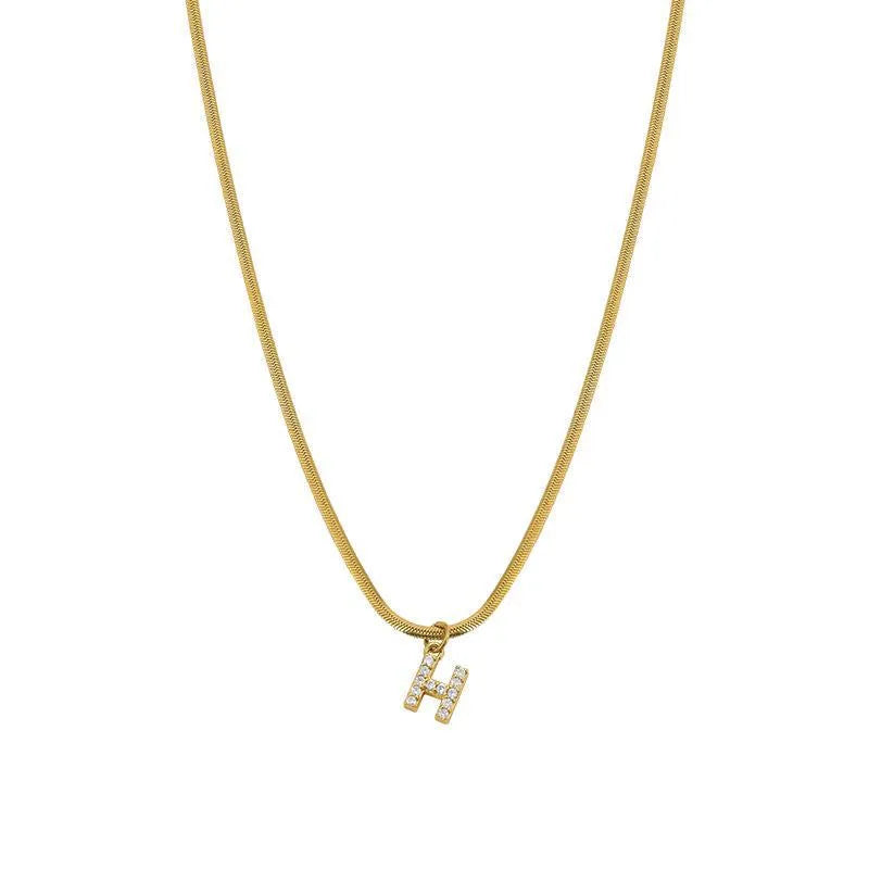 Alphabet Snake Chain Necklace