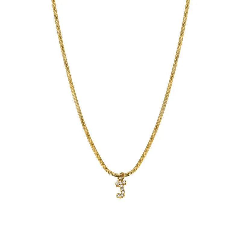 Alphabet Snake Chain Necklace