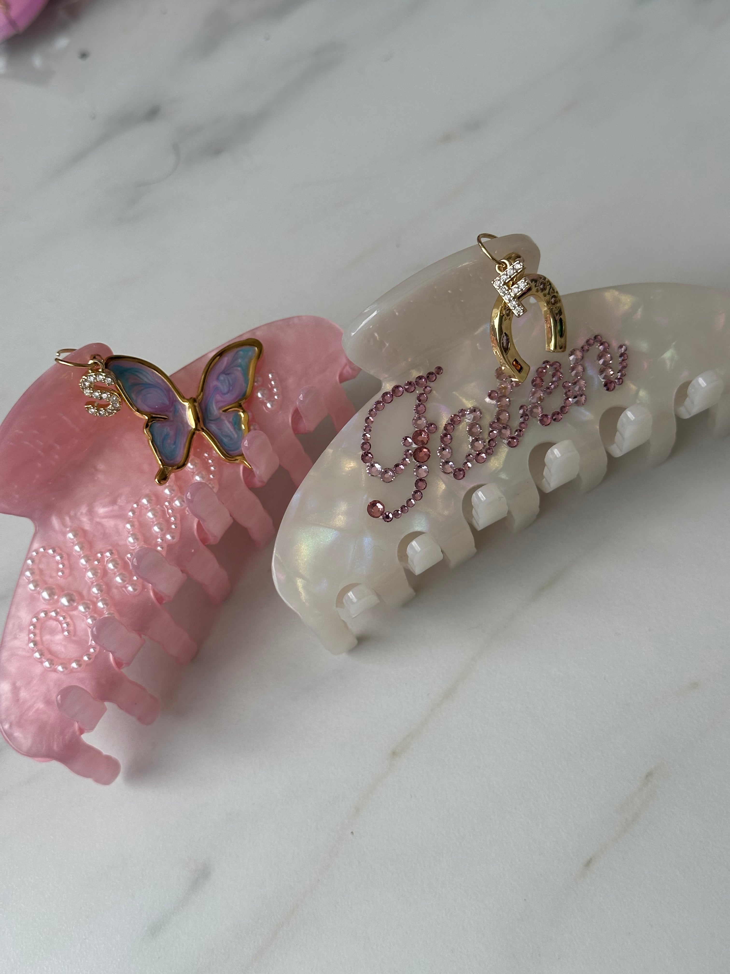 Custom Charm Hair Claw Clip