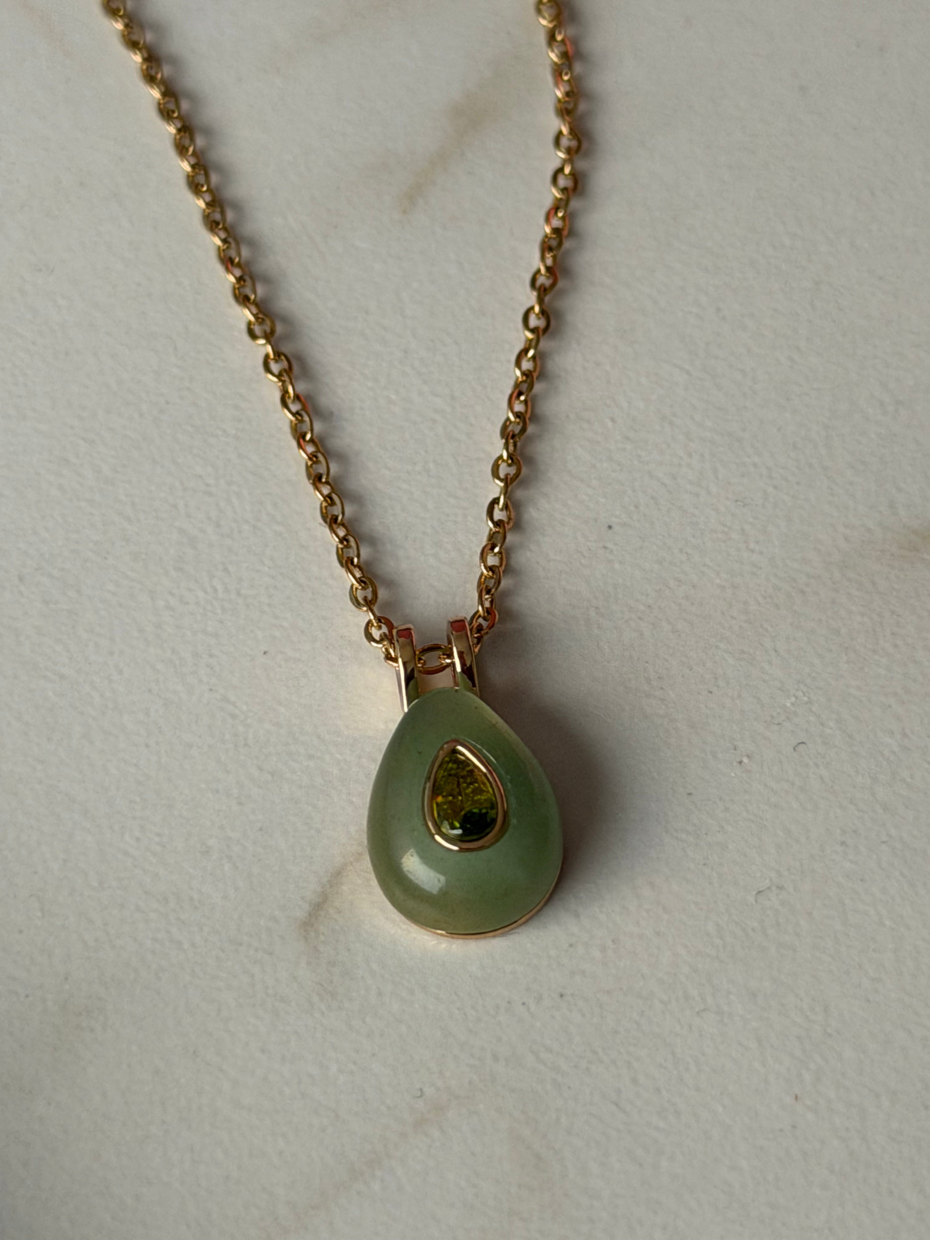 Birthstone Teardrop Necklace