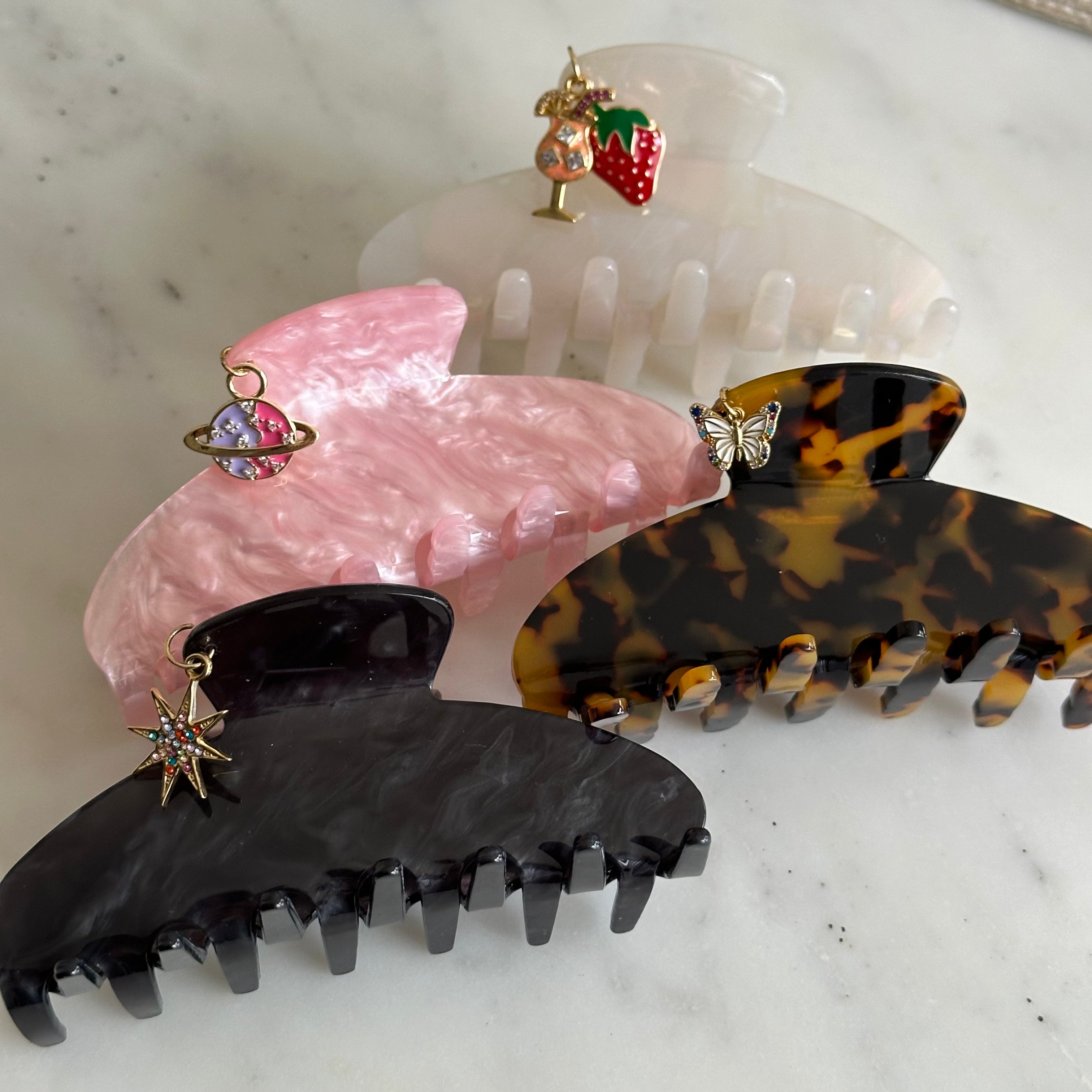 Custom Charm Hair Claw Clip