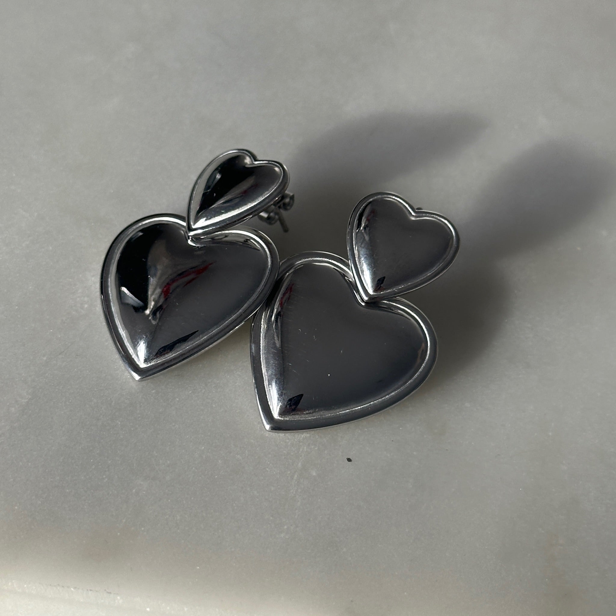 doubled up heart earrings - preorder