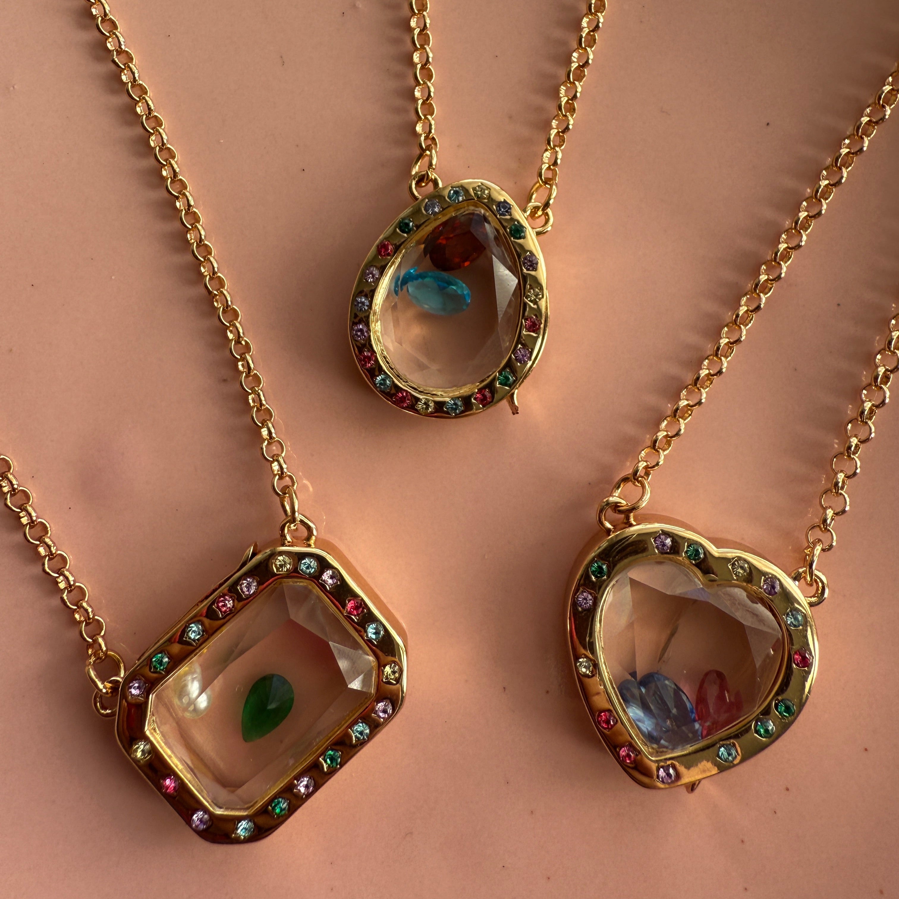 Floating Birthstone Necklace