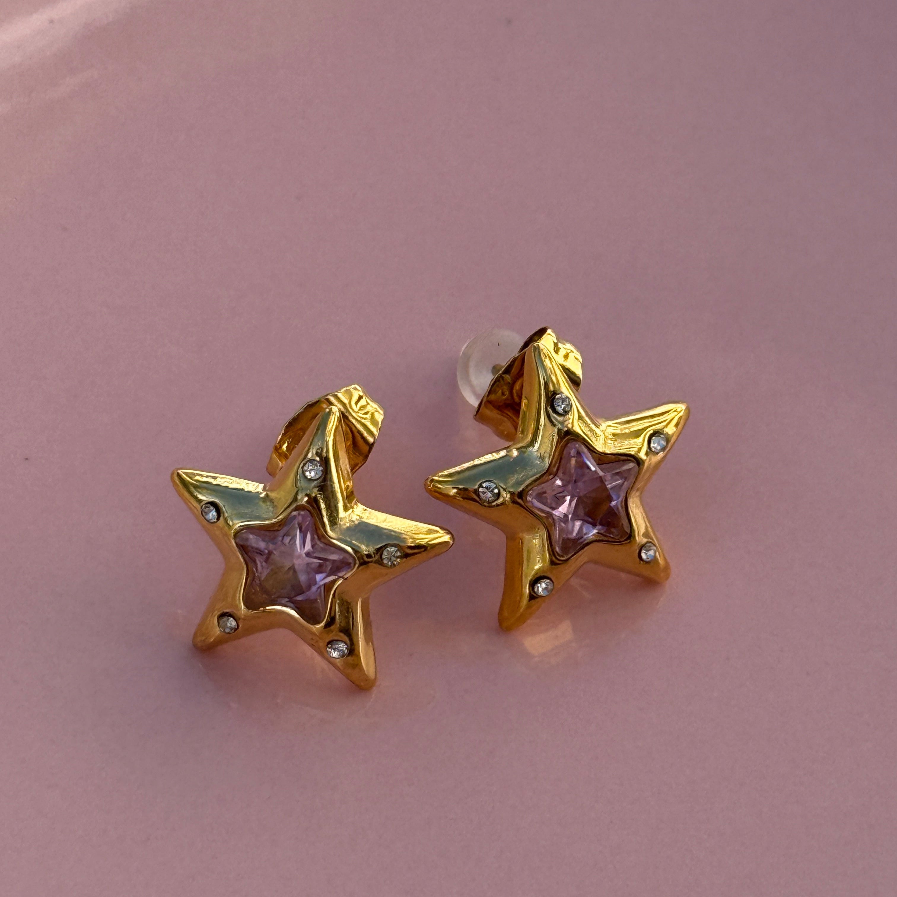 Studded Star Earrings