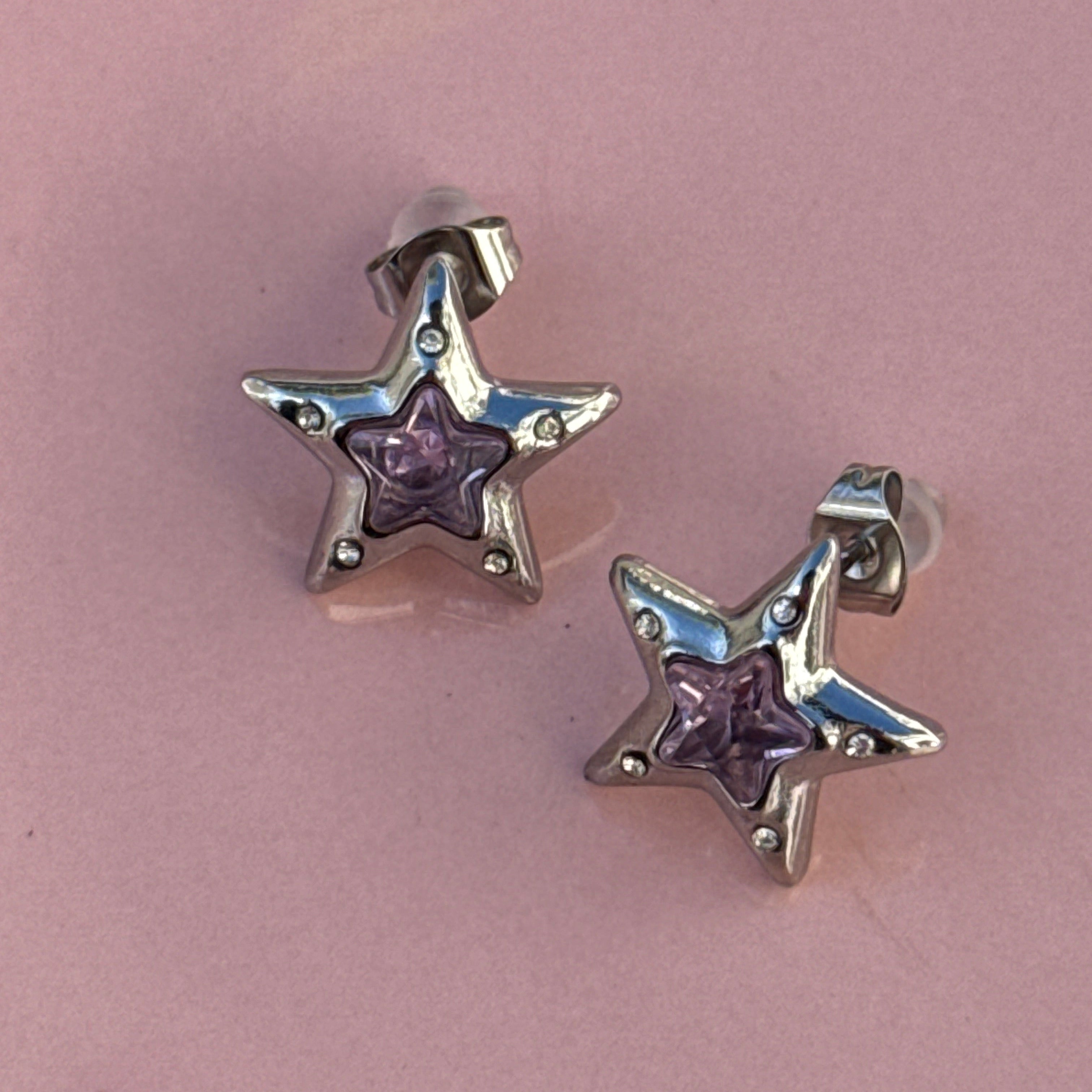 Studded Star Earrings