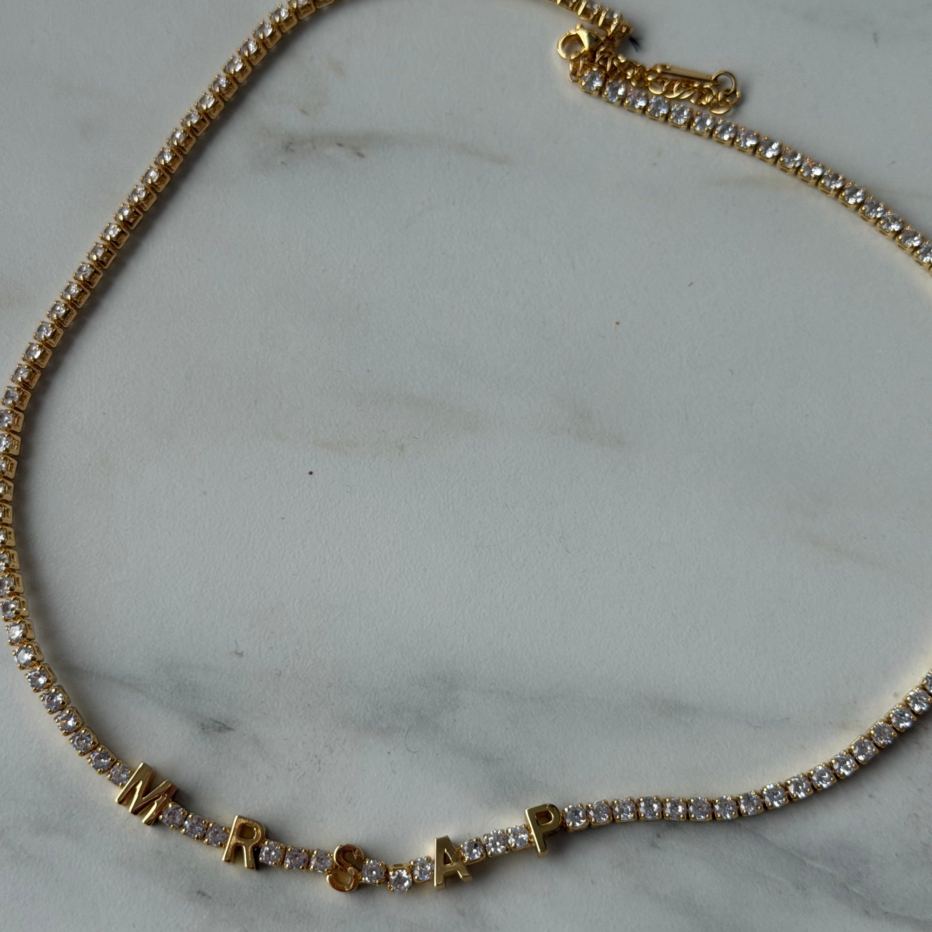 Custom Name Tennis Necklace