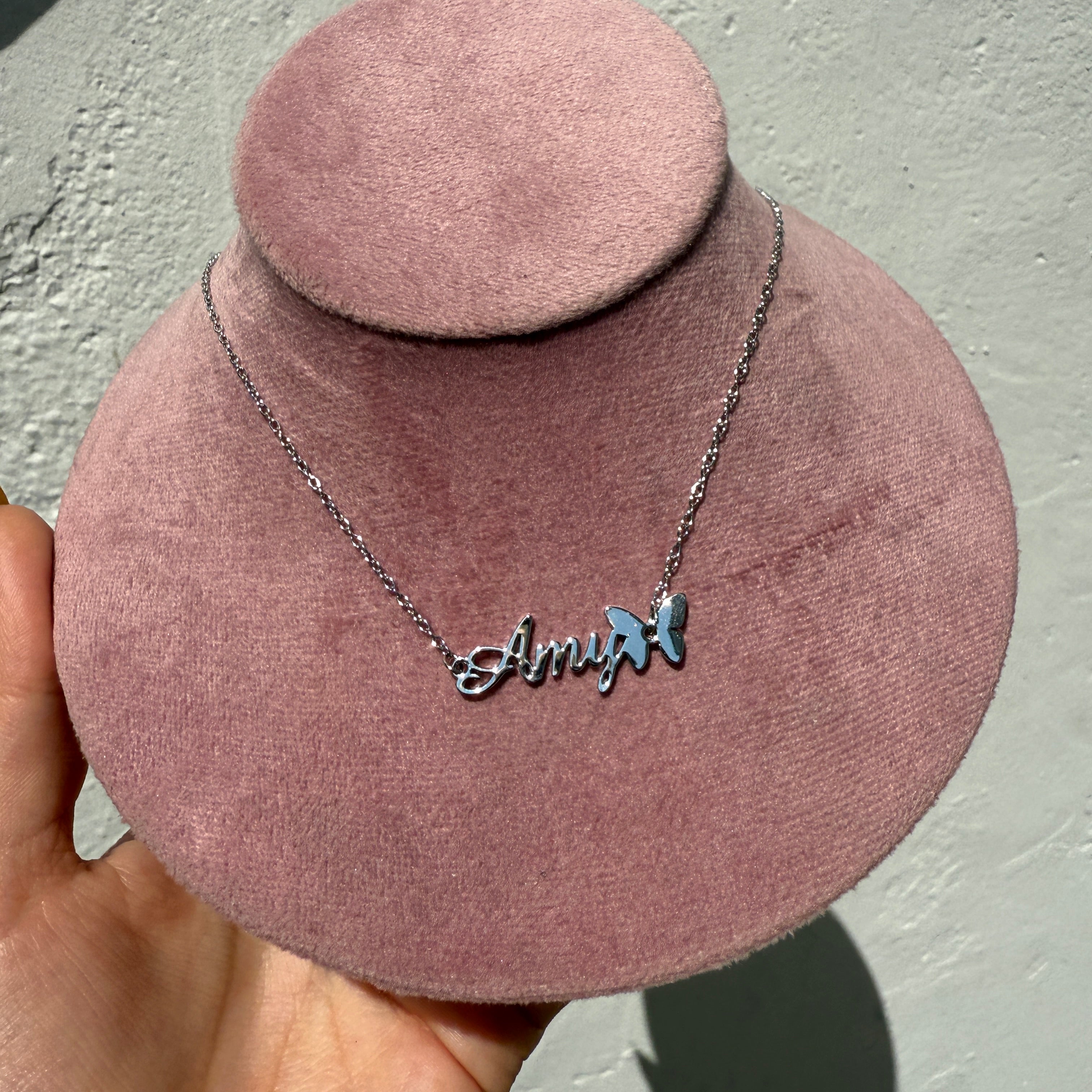 Butterfly Name Necklace